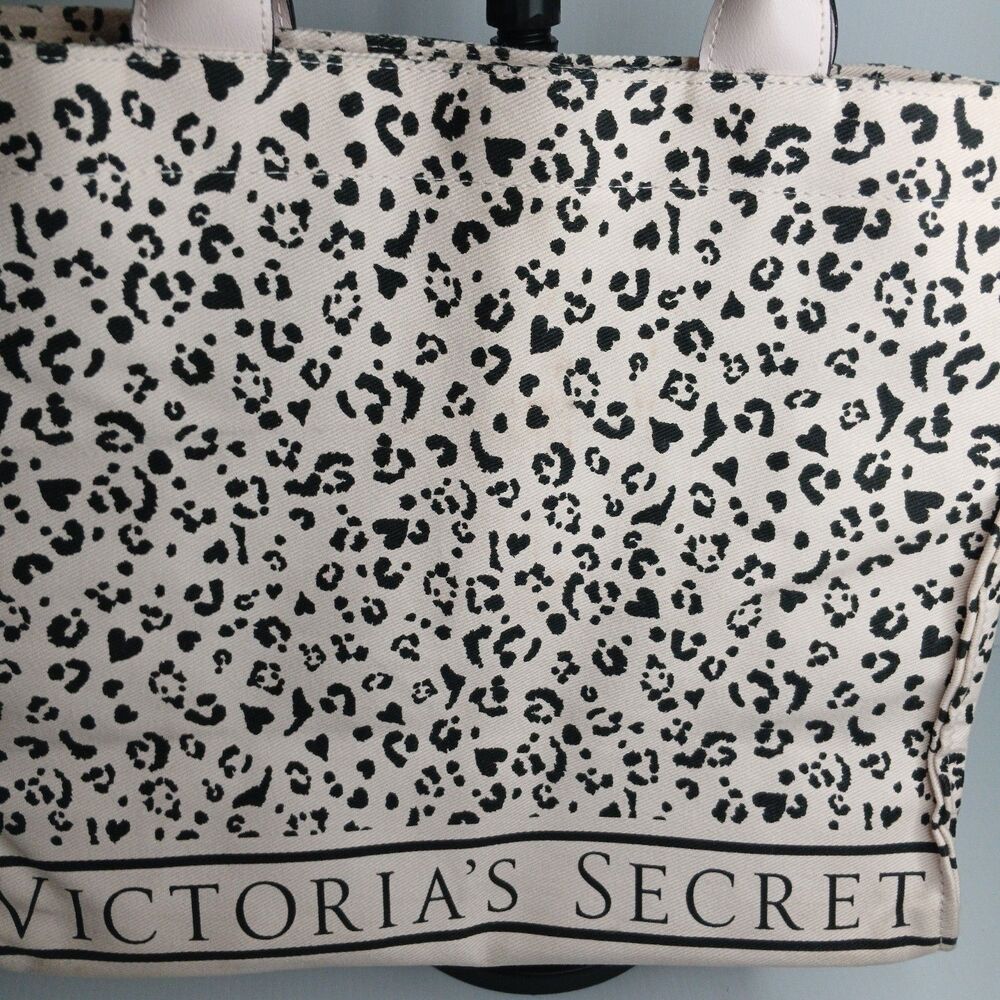 Victoria's Secret Y2K Leopard Print Logo Tote Bag - Picture 4 of 14